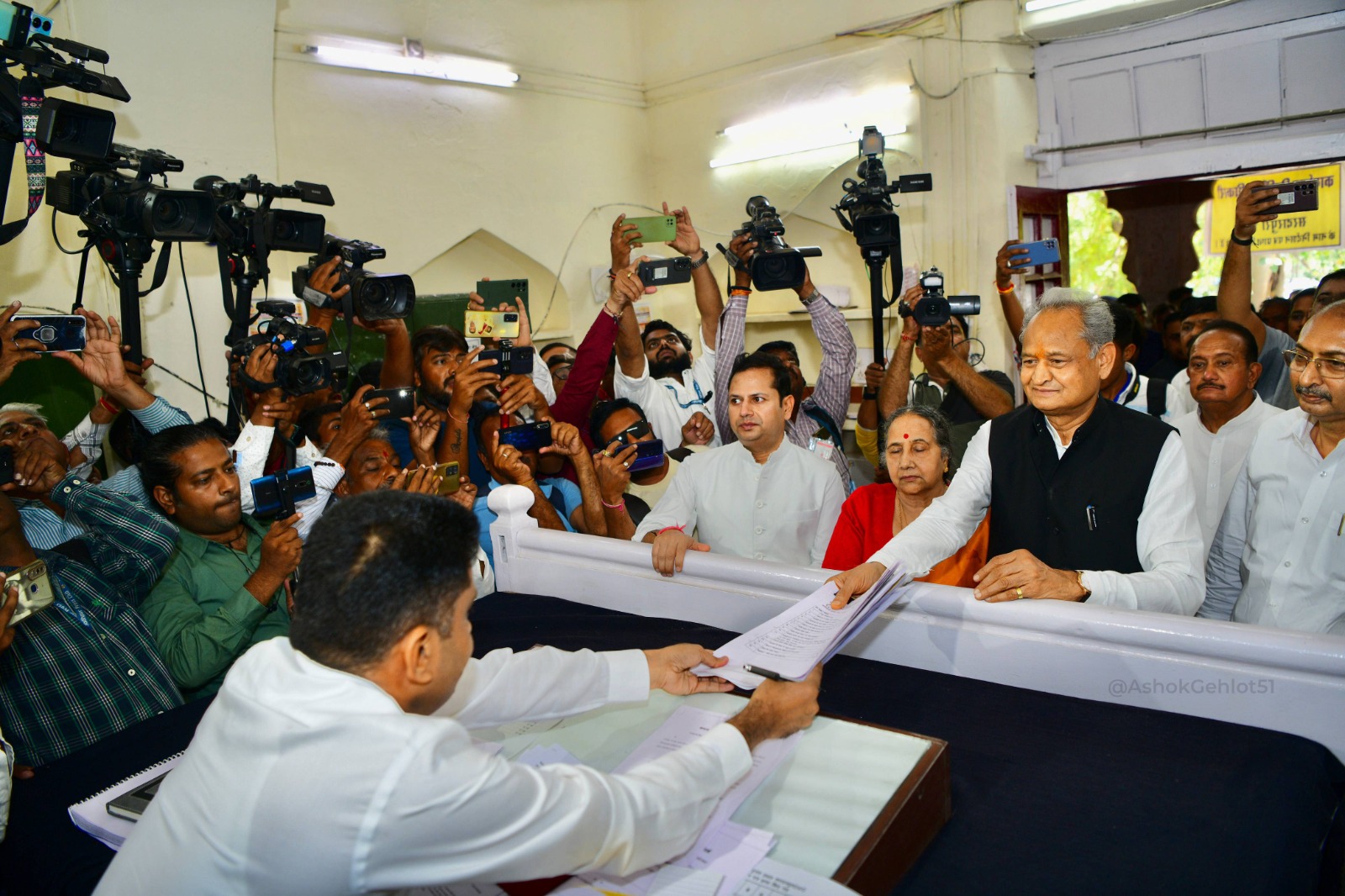 CM Ashok Gehlot files his nomination from the Sardarpura seat  ahead of the upcoming Rajasthan Assembly Elections