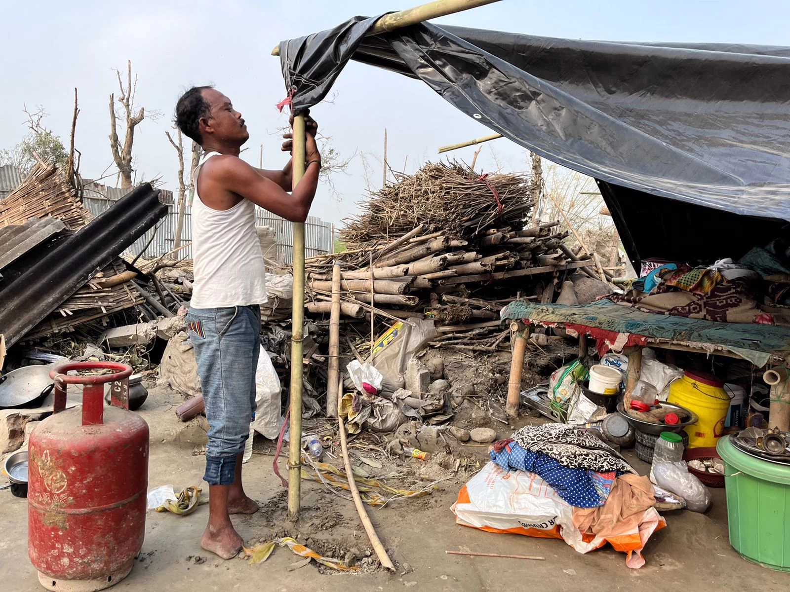 Lives Paralysed and Broken, Homeless Families Struggle To Restart From What The Bengal Tornado Has Left Behind