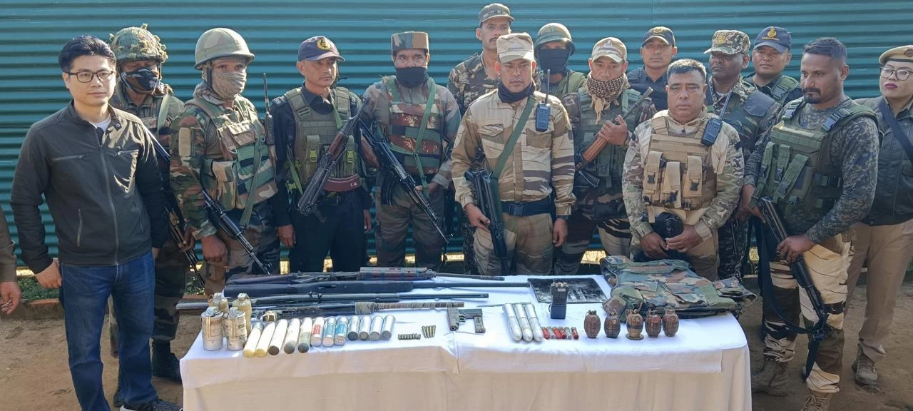 Major arms haul after week long raids by forces amidst fresh violence in Manipur