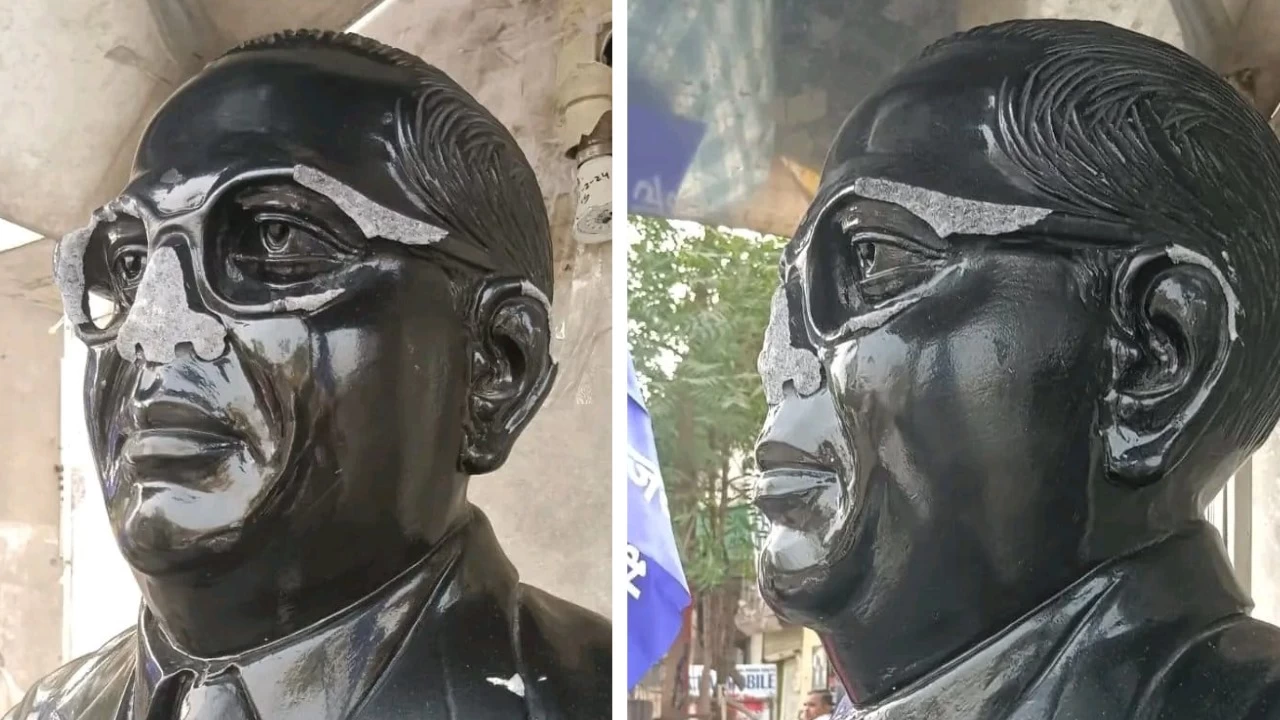 Statue of Dr. BR Ambedkar Vandalized in Ahmedabad, Protests Erupt