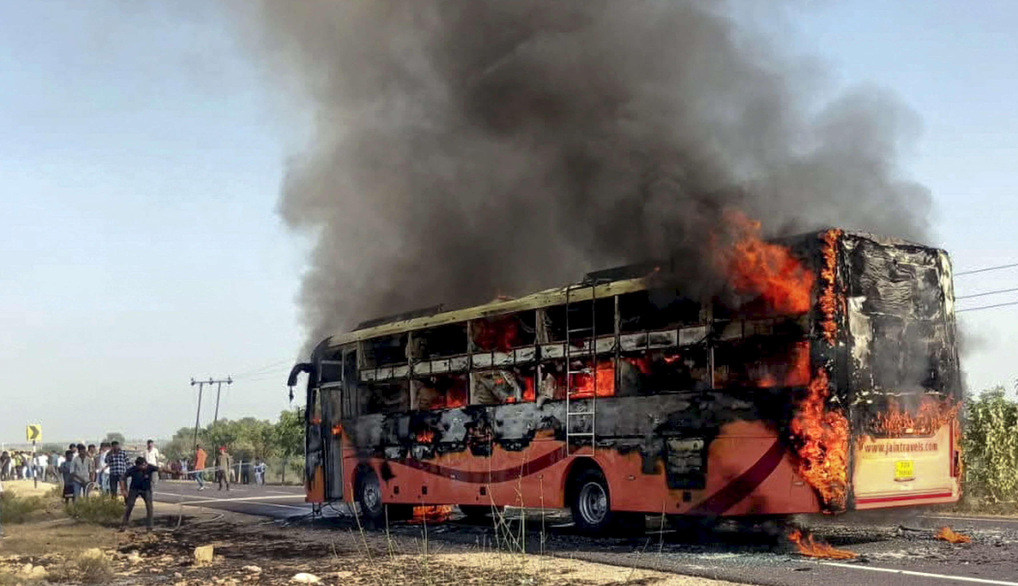 Tragic Bus Inferno Claims 20 Lives in Rajasthan's Jaisalmer