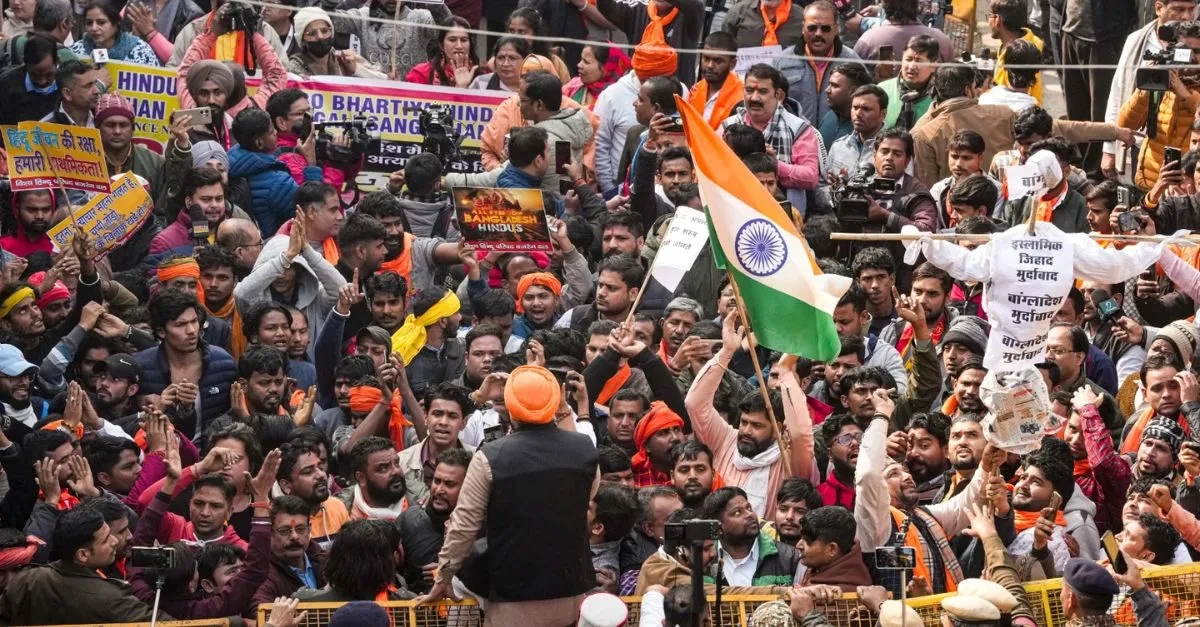 Protests Erupt Outside Bangladesh High Commission After Killing of Hindu Man